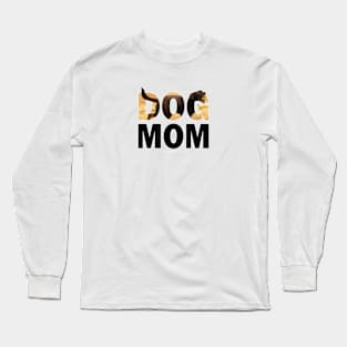 DOG MOM - chocolate labrador oil painting word art Long Sleeve T-Shirt